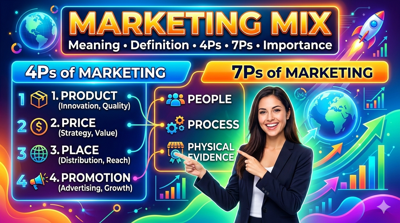 Marketing Mix: Meaning, Definition, 4Ps, 7Ps, and Importance in Modern Marketing